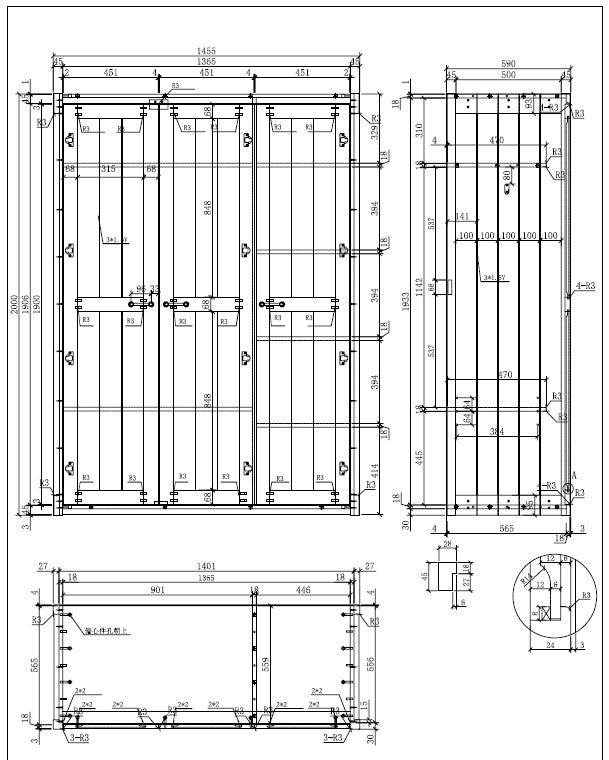 Dulap cu 3 usi LEWIS - Vipack