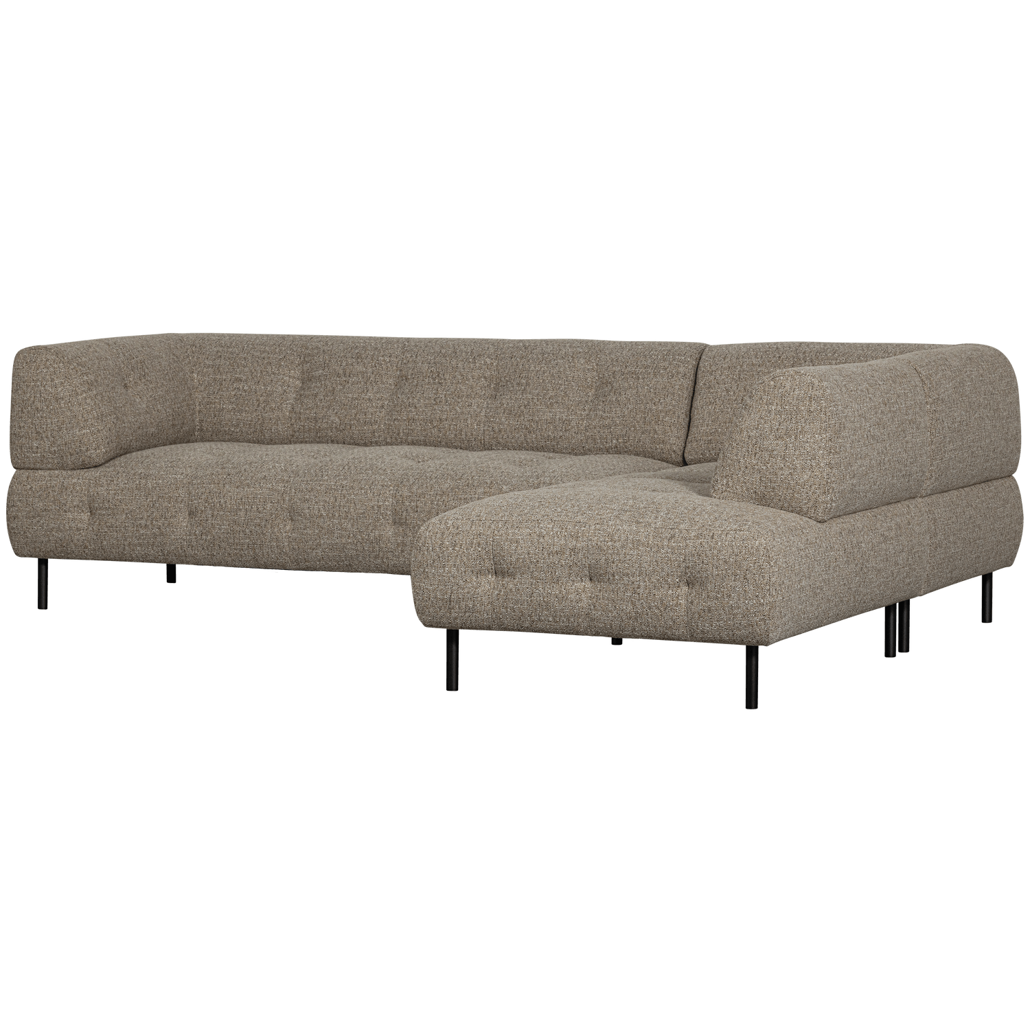 LLOYD CORNER SOFA RIGHT COARSE WOVEN BROWN MELANGE - PARIS14A.RO