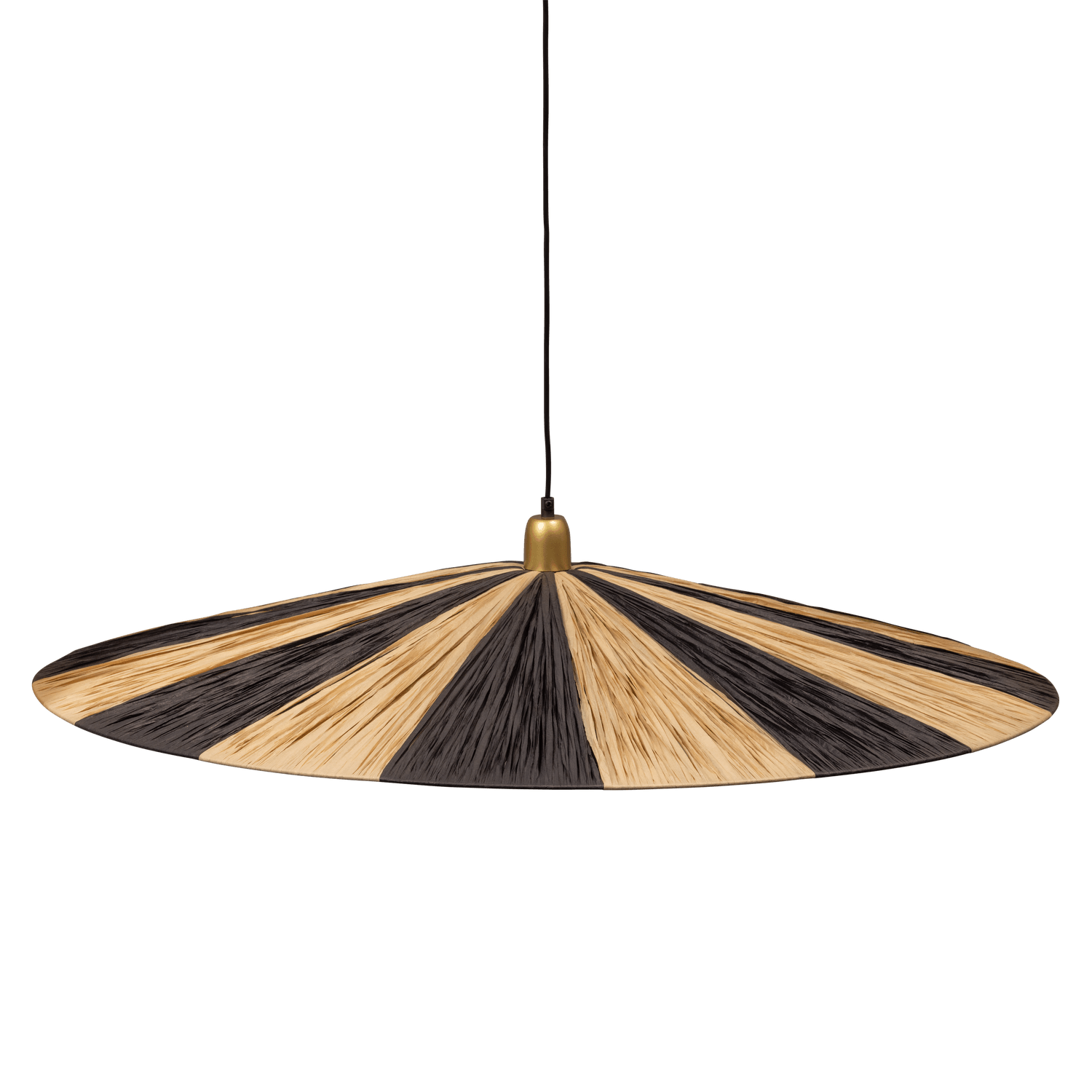 LOIC PENDANT STRIPE BLACK/NATURAL Ø95CM - PARIS14A.RO