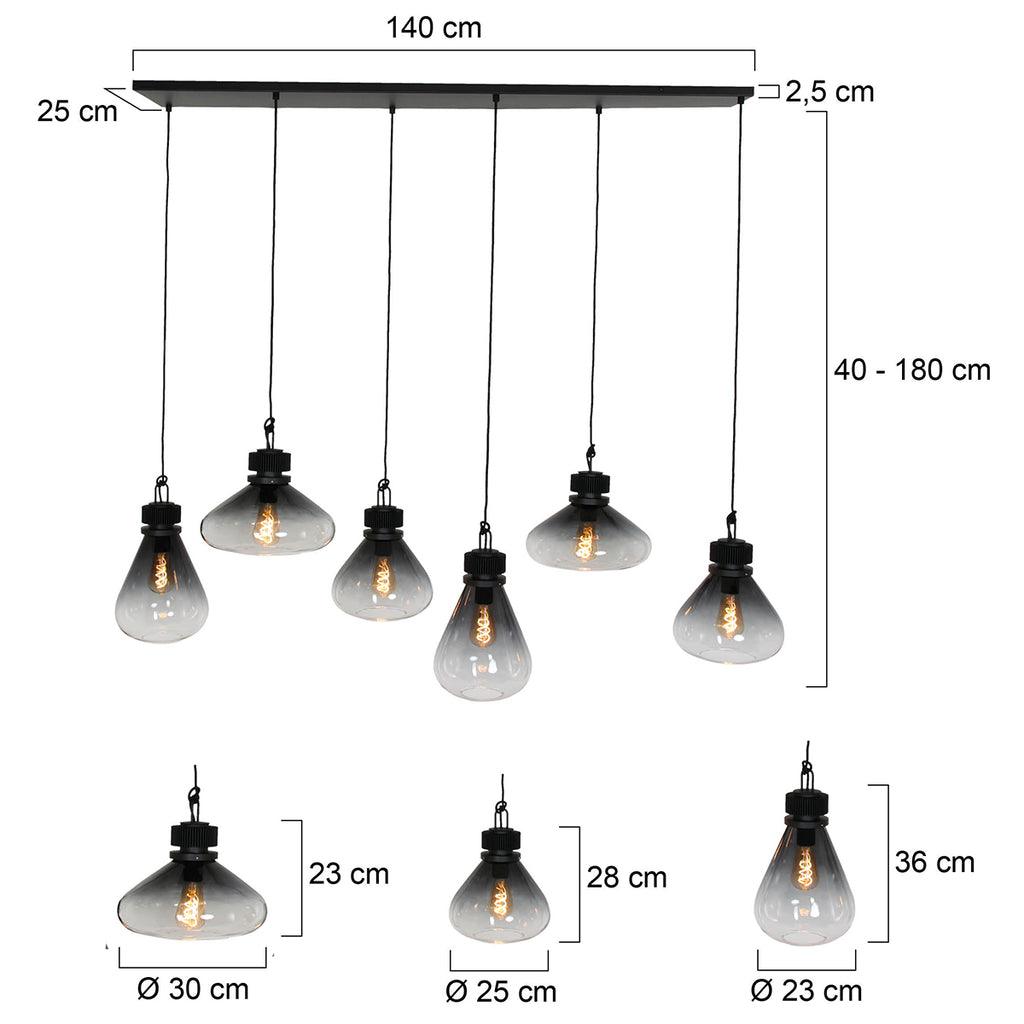 Lustra pendul Flere 2672ZW Negru - PARIS14A.RO