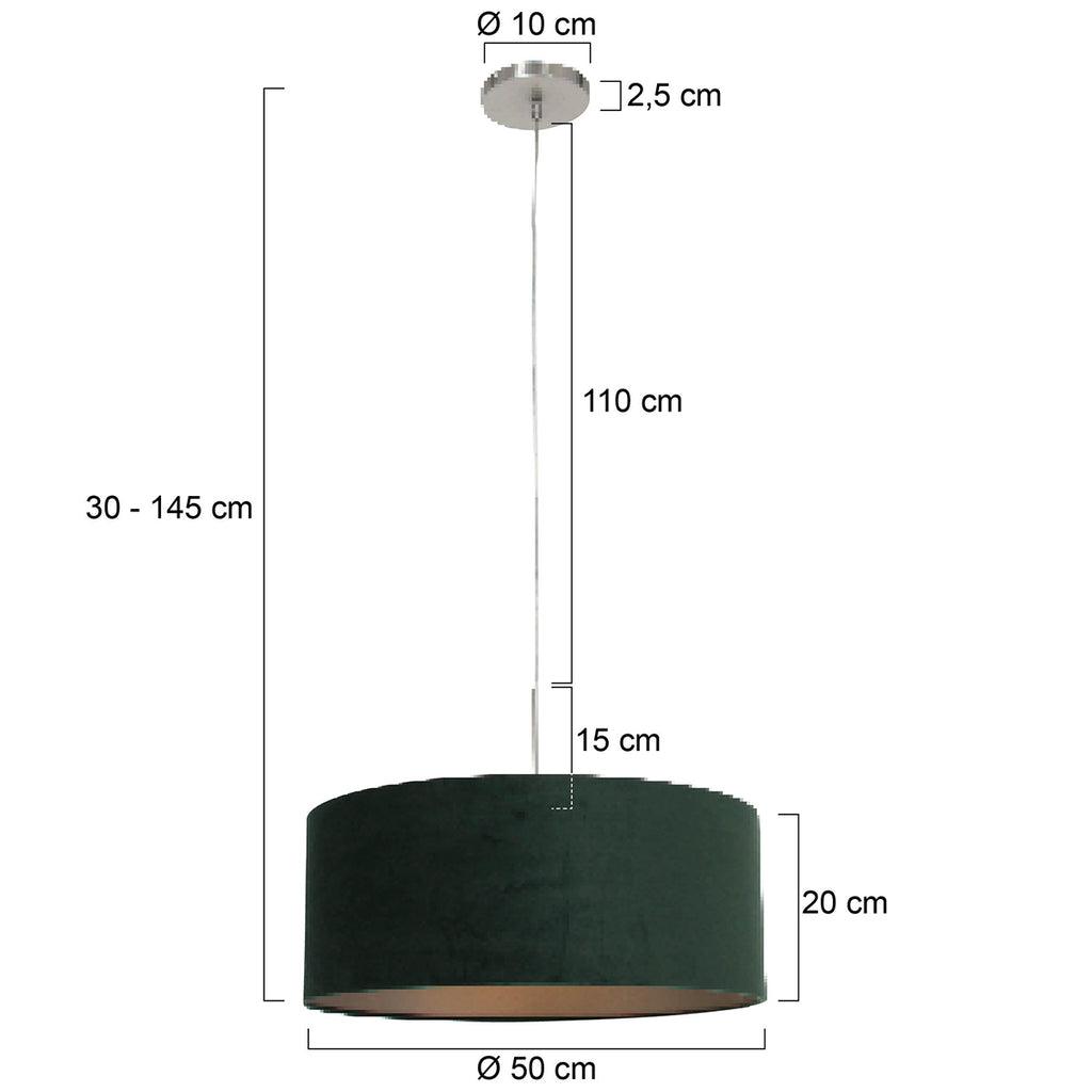 Lustra Sparkled Light 3602ST+K1066VS Staal-Fluweel Groen - PARIS14A.RO