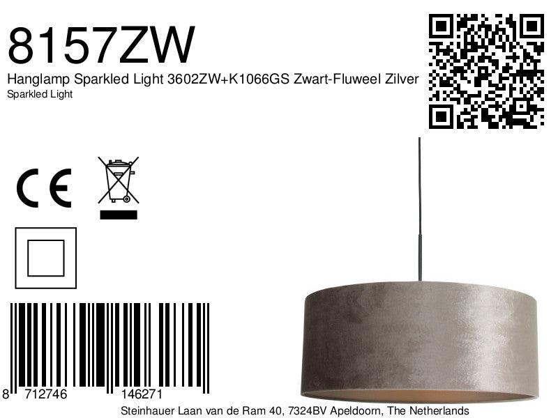 Lustra Sparkled Light 3602ZW+K1066GS Negru-Velvet Argintiu - PARIS14A.RO