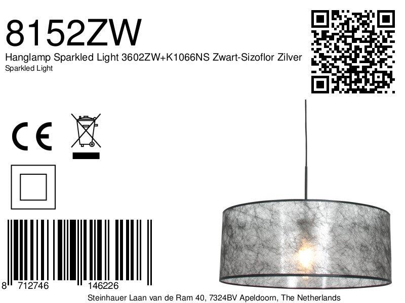 Lustra Sparkled Light 3602ZW+K1066NS Negru-Sizoflor Argintiu - PARIS14A.RO