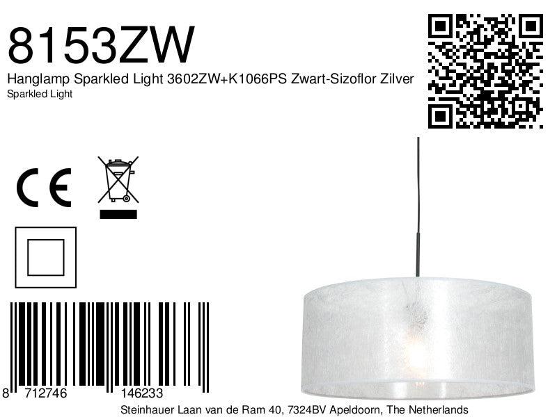 Lustra Sparkled Light 3602ZW+K1066PS Negru-Sizoflor Argintiu - PARIS14A.RO