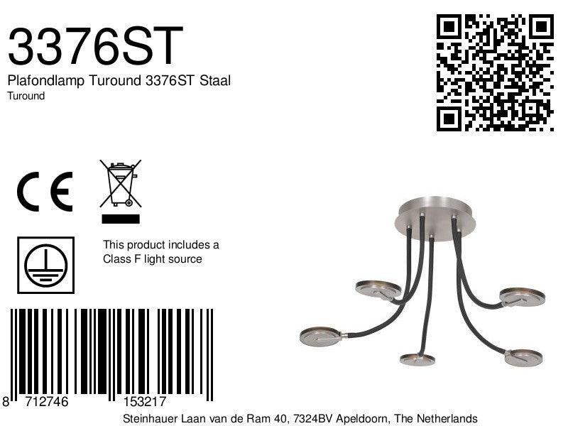 Lustră Turound 3376ST din oțel - PARIS14A.RO