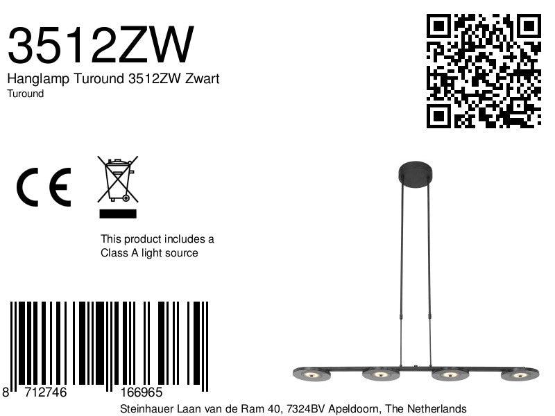 Lustra Turound 3512ZW Negru - PARIS14A.RO