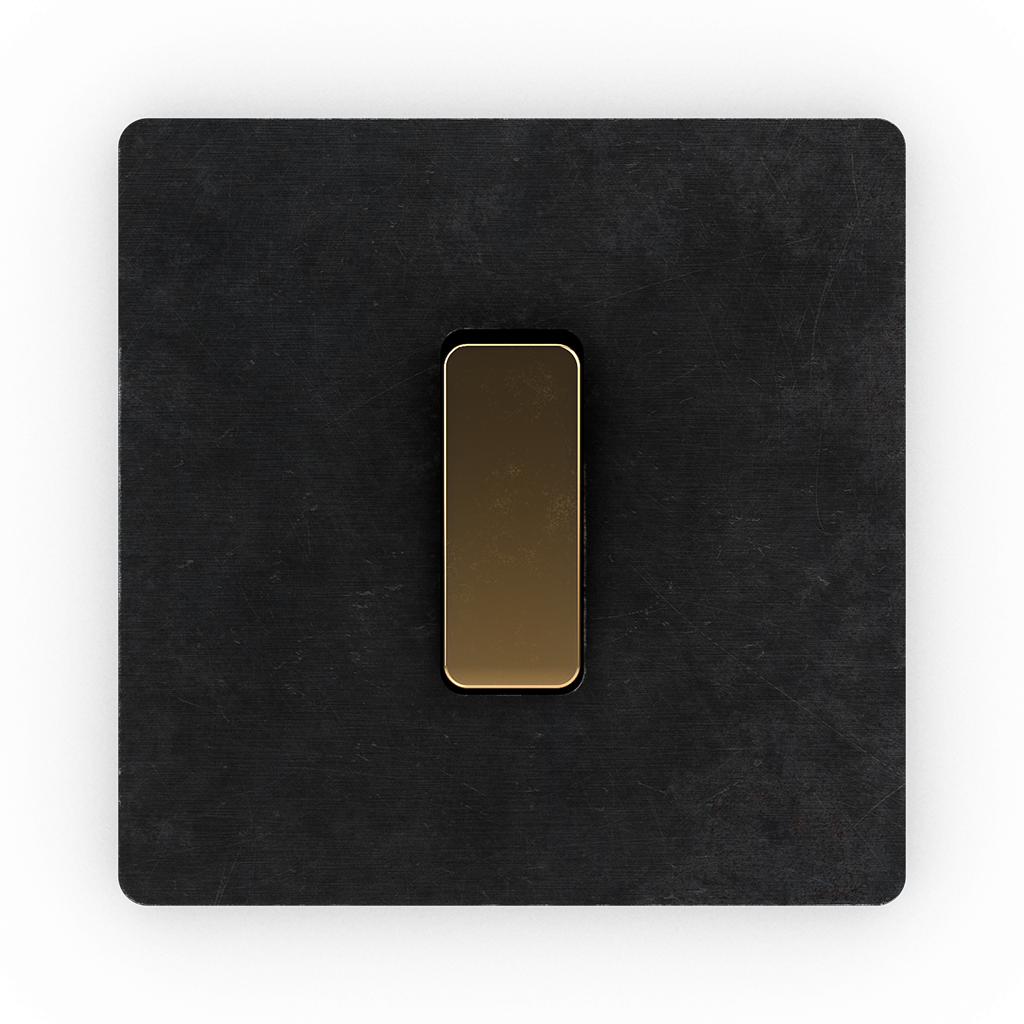 Modelec M Placa simpla B1 pentru 1 intrerupator basculant | Gun Metal Mat