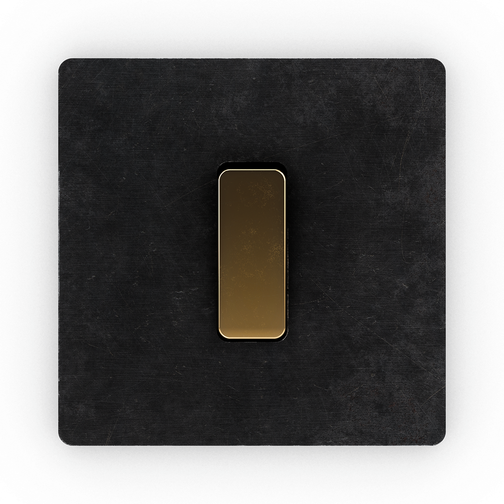 Modelec M Placa simpla B1 pentru 1 intrerupator basculant | Gun Metal Mat