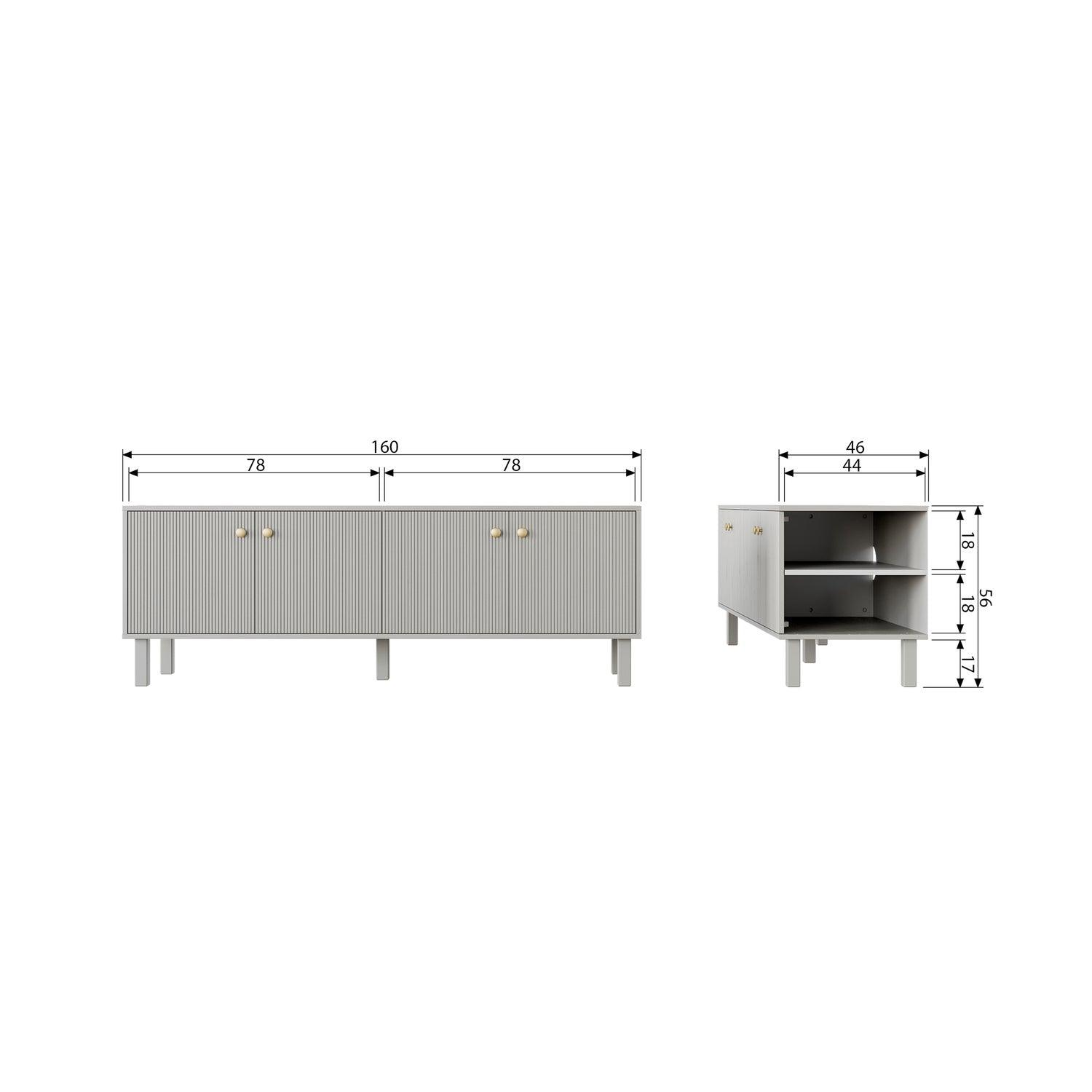 MADU TV UNIT PINE DEEP CLOUD GREY [fsc] - PARIS14A.RO
