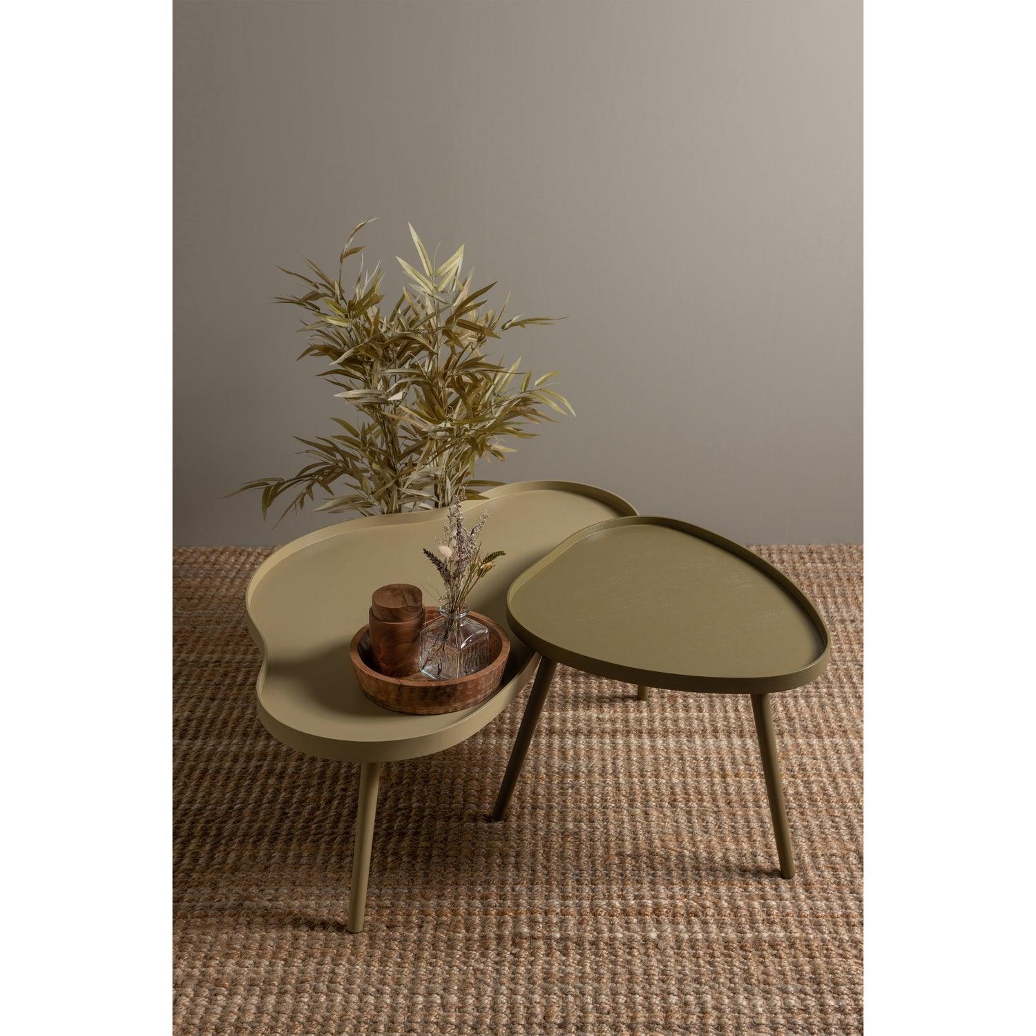 MAE SIDE TABLE ORGANIC OBLONG WOOD ALPACA - PARIS14A.RO