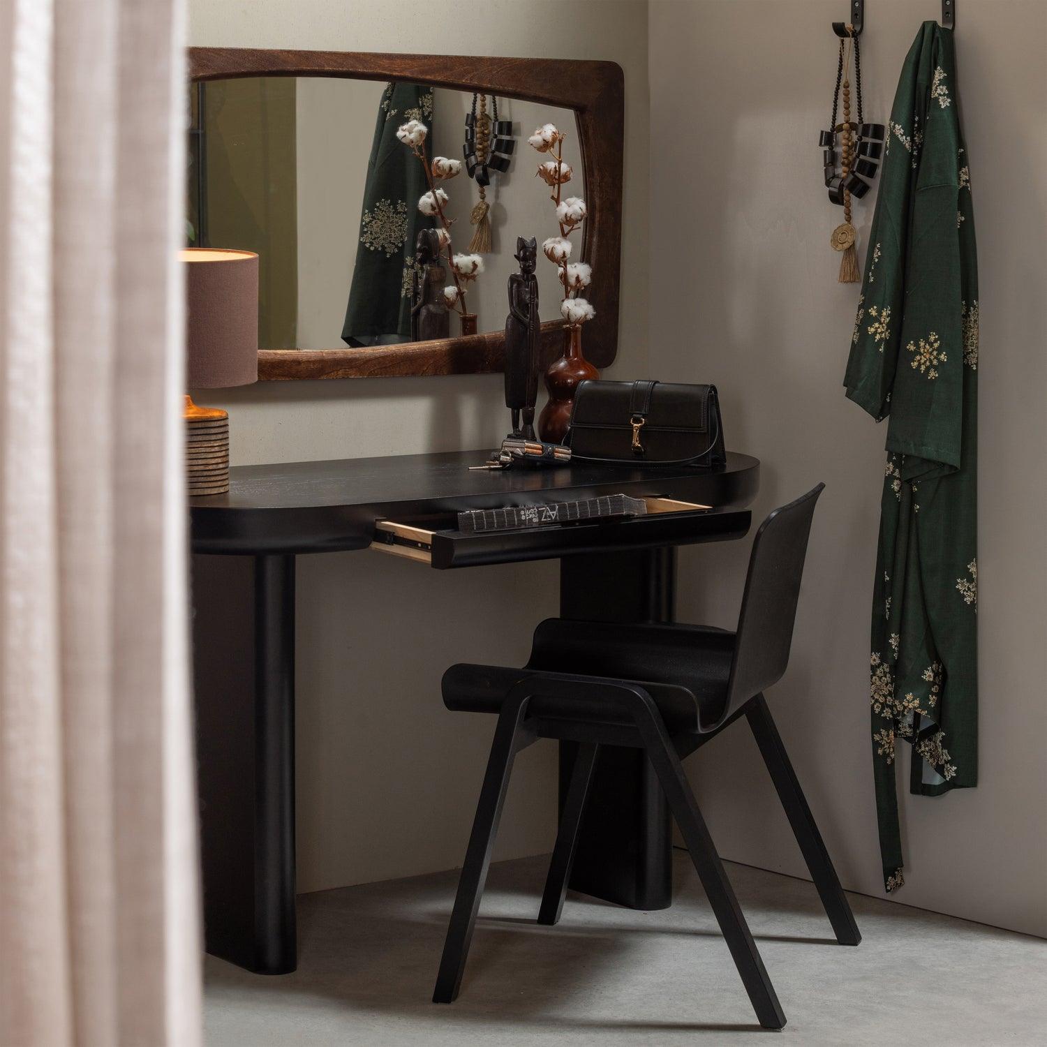 MAEL DESK/SIDETABLE VENEER BLACK - PARIS14A.RO