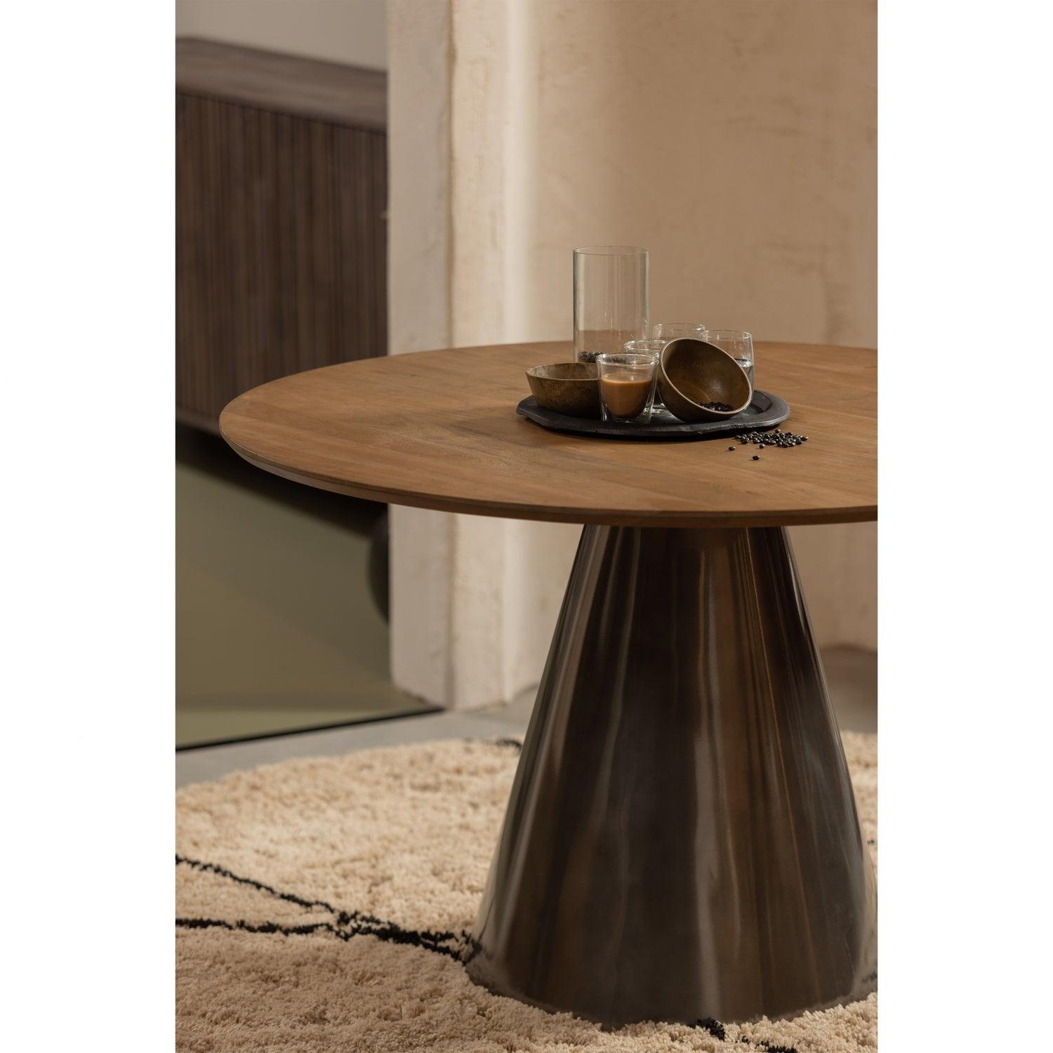 MAGGIE DINING TABLE METAL/MANGO WOOD BLACK - PARIS14A.RO