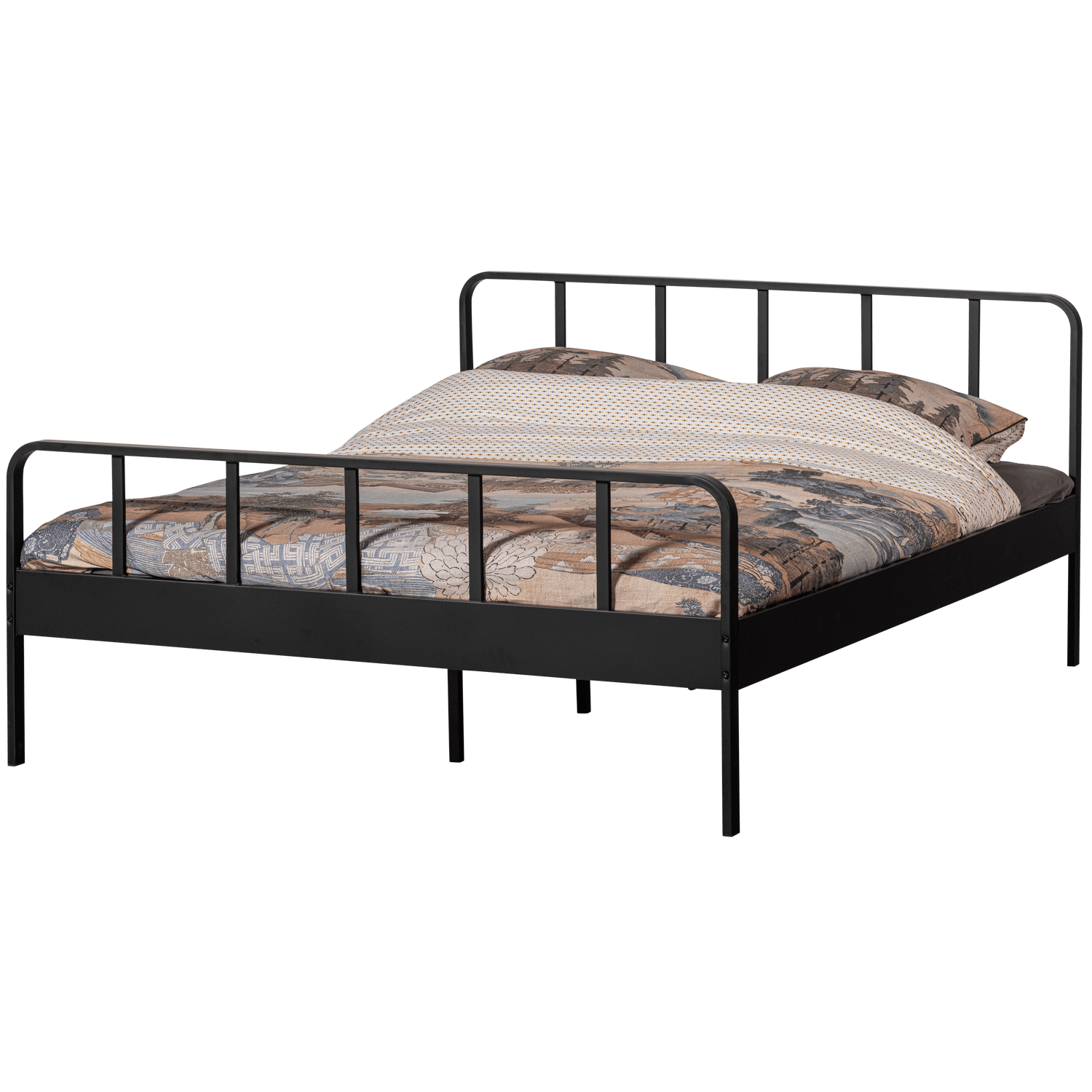 MEES DOUBLE BED METAL BLACK 160x200CM - PARIS14A.RO