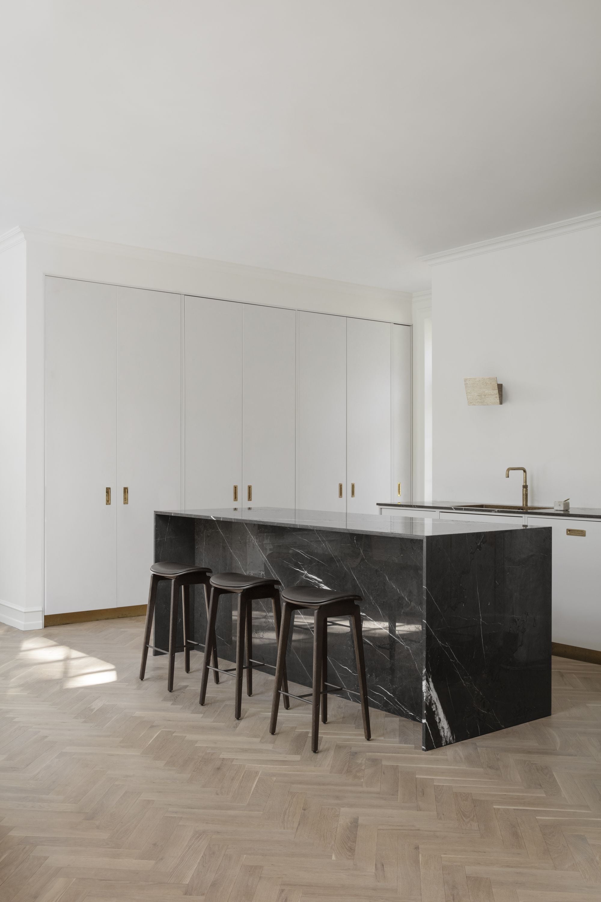 NORR11 scaun bar NY11 75 cm netapitat | stejar FSC | Negru | 40x35xh75 cm