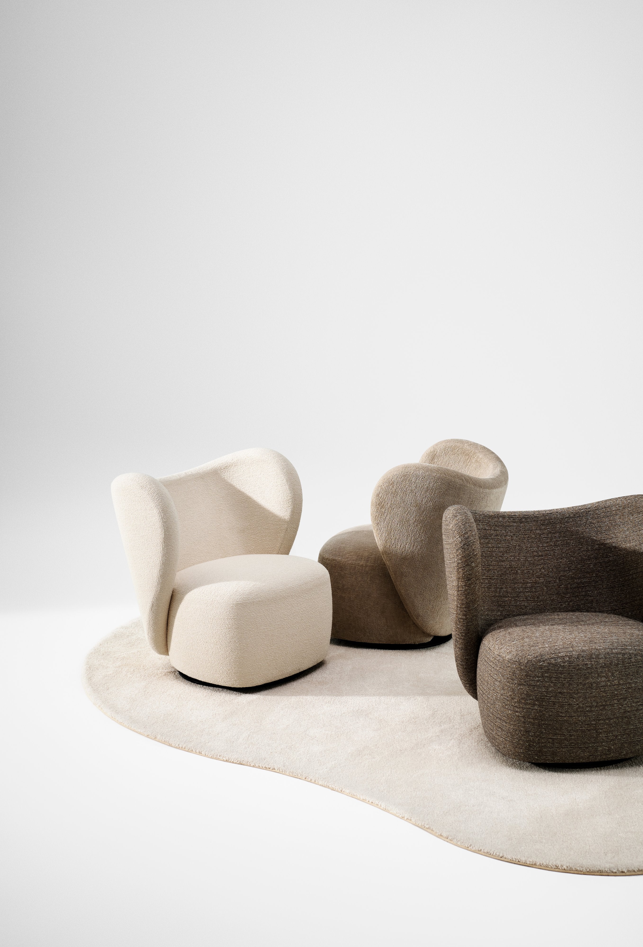 NORR11 fotoliu lounge Little Big | integral tapitat | 77x75xh76 cm