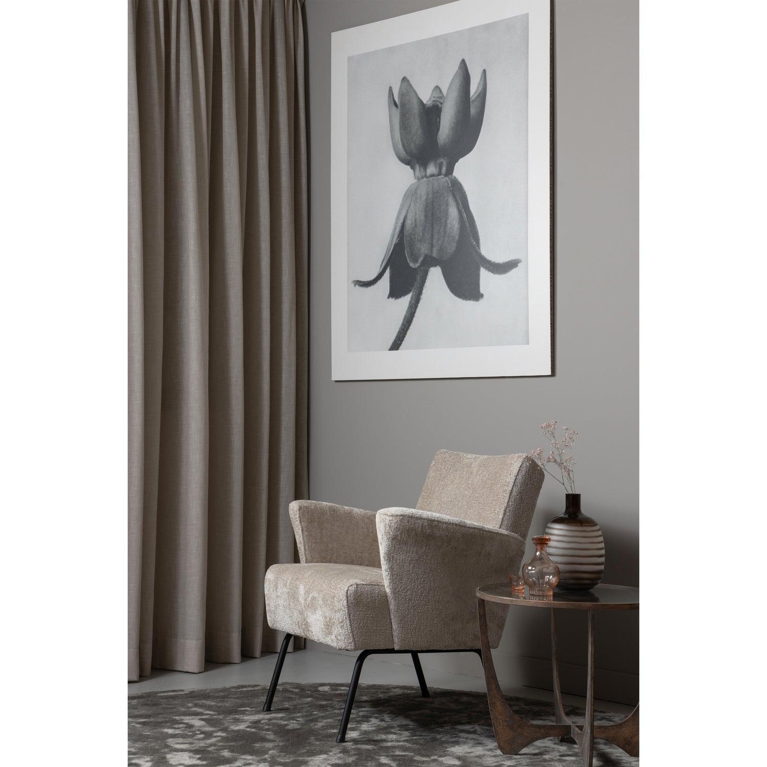 MUSE ARMCHAIR COARSE WOVEN FABRIC NATURAL - PARIS14A.RO