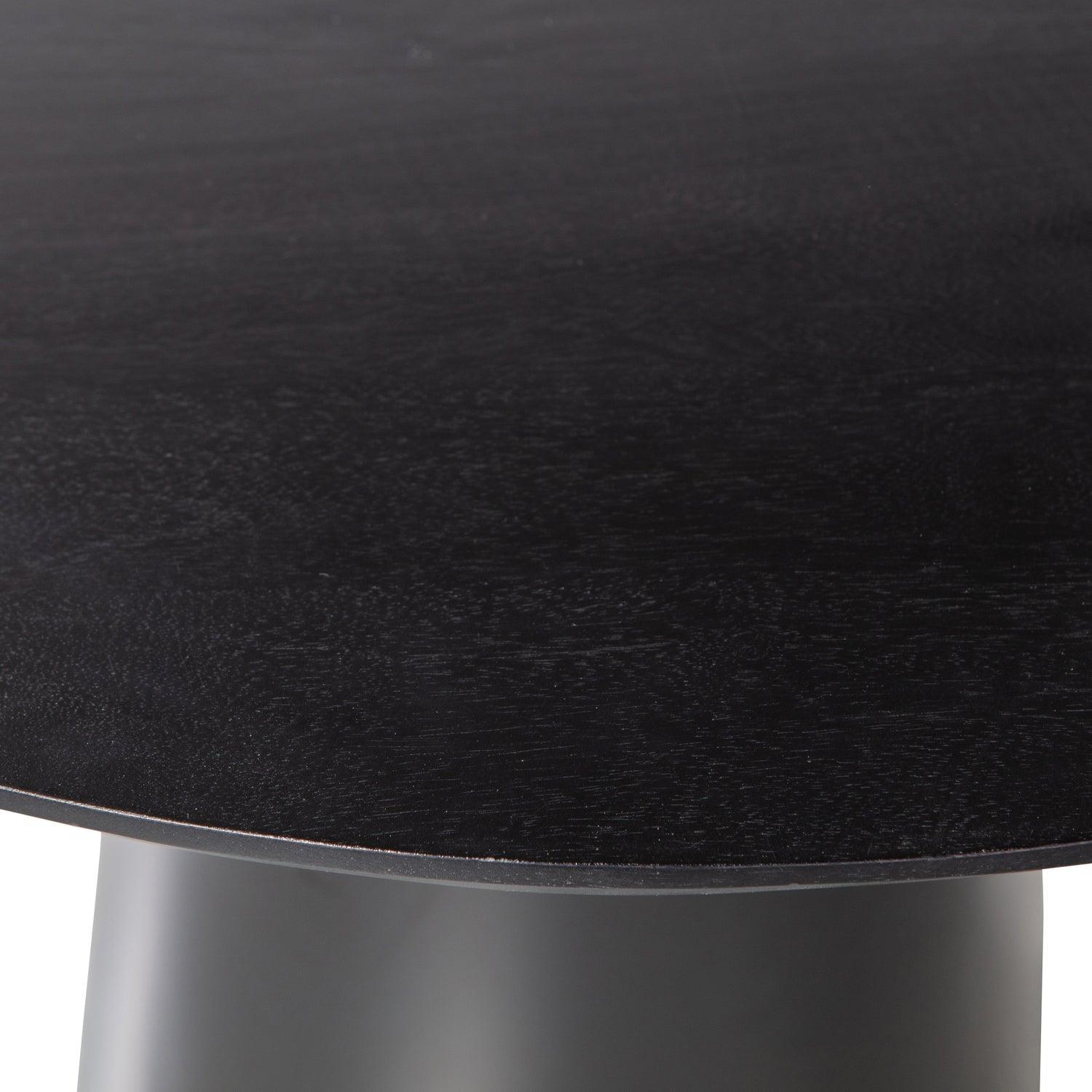 NENA DINING TABLE O102CM METAL / WOOD BLACK - PARIS14A.RO