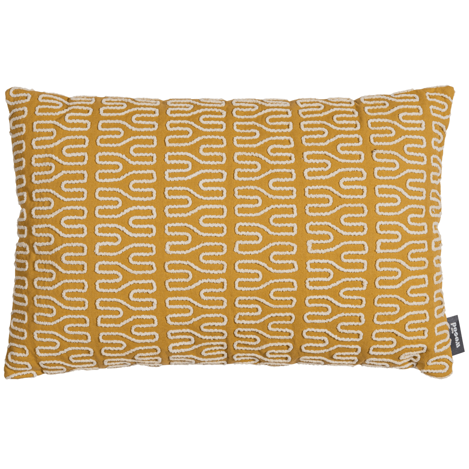 NIMA CUSHION WITH CHENILLE EMBROIDERY WARM YELLOW 40x60CM - PARIS14A.RO
