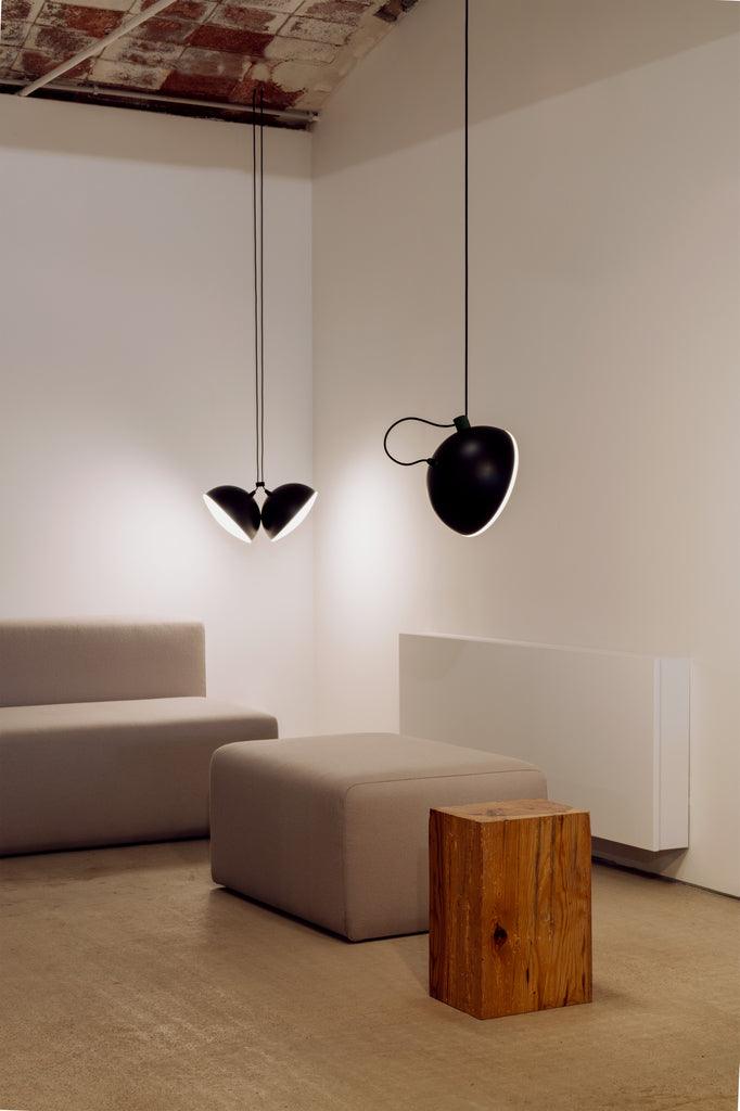 Lampa pendant Nod, negru texturat - PARIS14A.RO