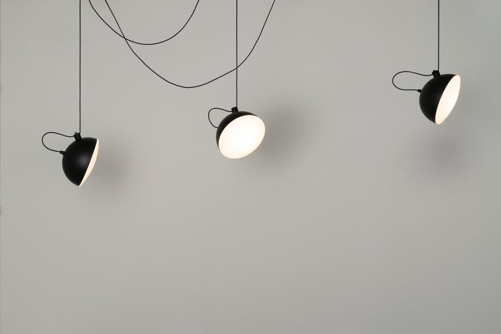 Lampa pendant Nod, negru texturat - PARIS14A.RO