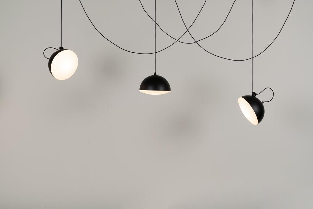 Lampa pendant Nod, negru texturat - PARIS14A.RO