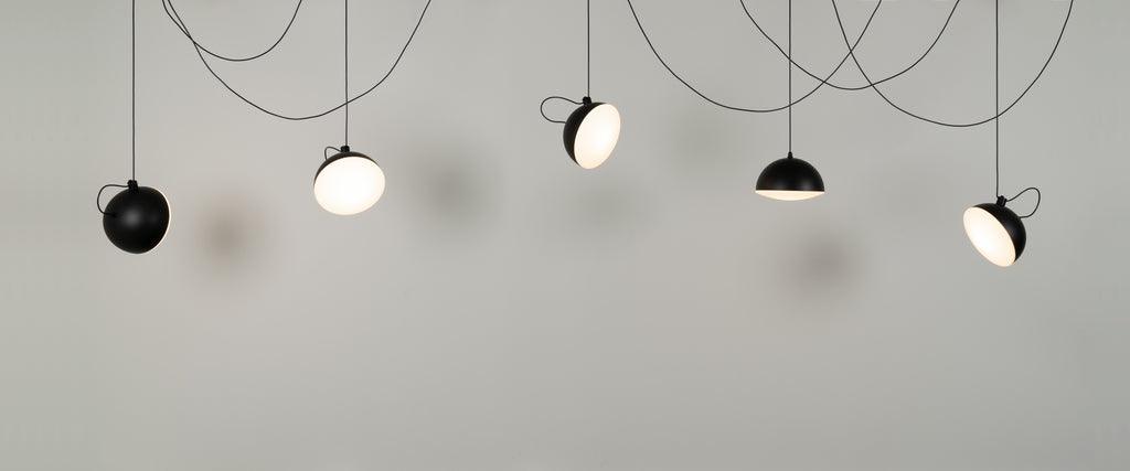 Lampa pendant Nod, negru texturat - PARIS14A.RO