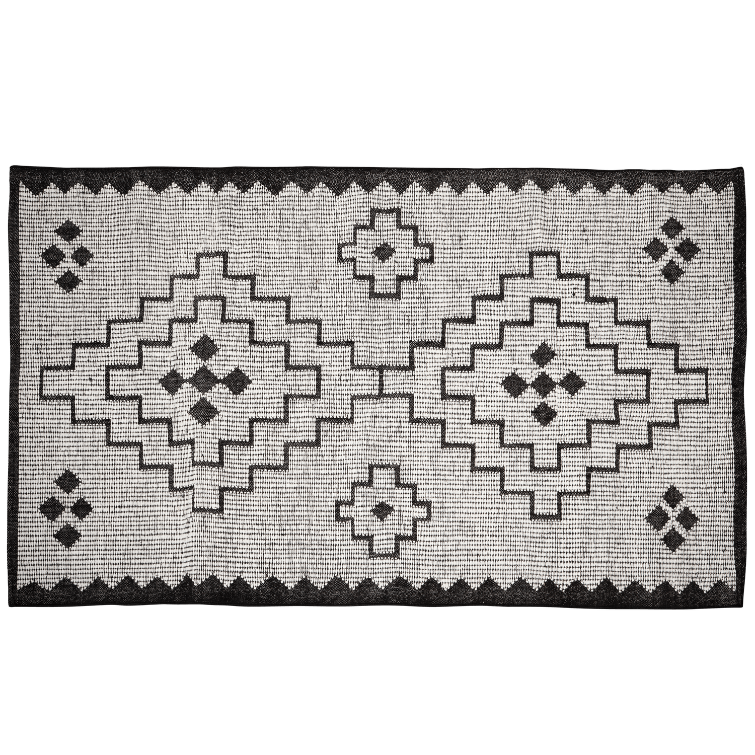 OMARI RUG WOOL/JUTE NATURAL/BLACK 160x230CM - PARIS14A.RO