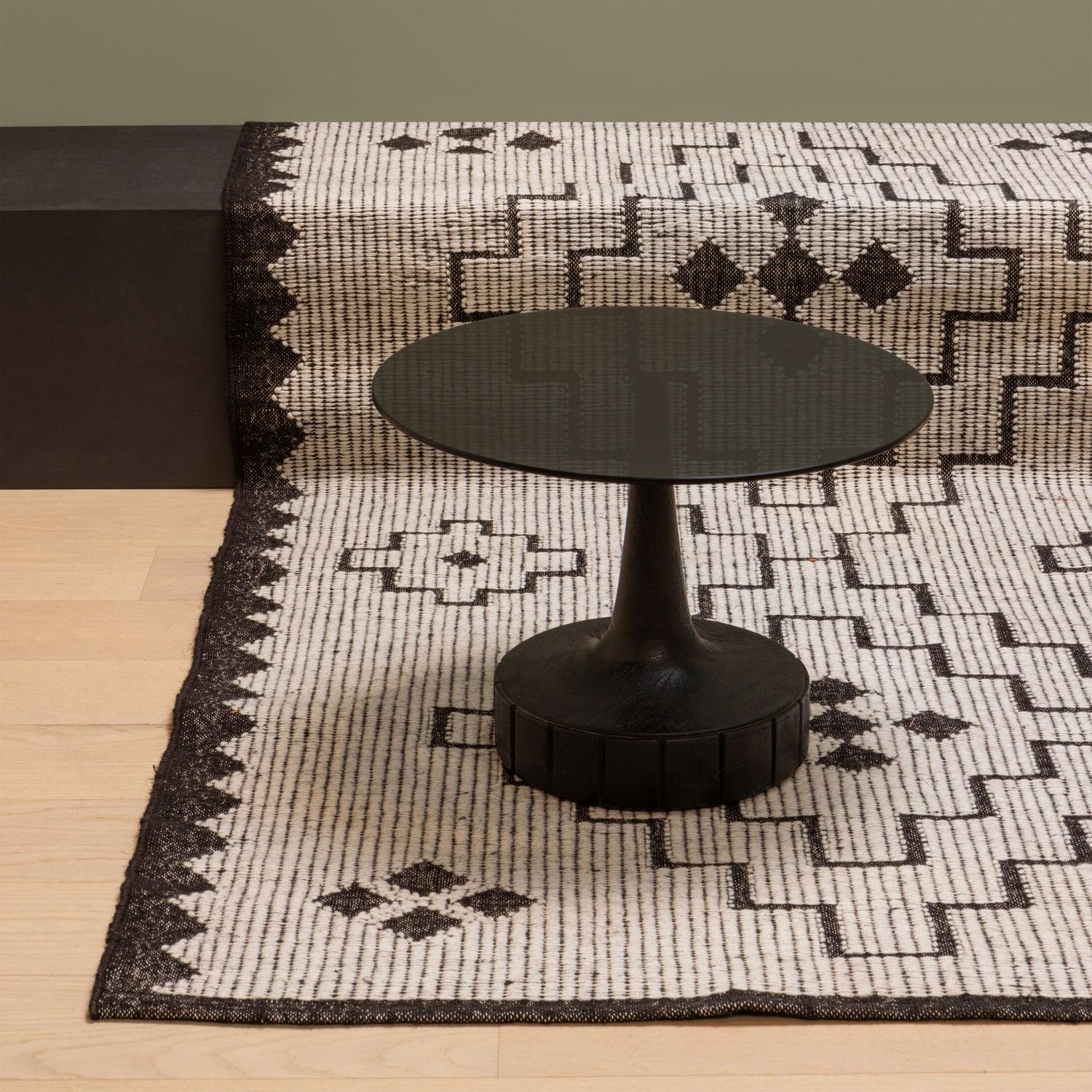 OMARI RUG WOOL/JUTE NATURAL/BLACK 160x230CM - PARIS14A.RO