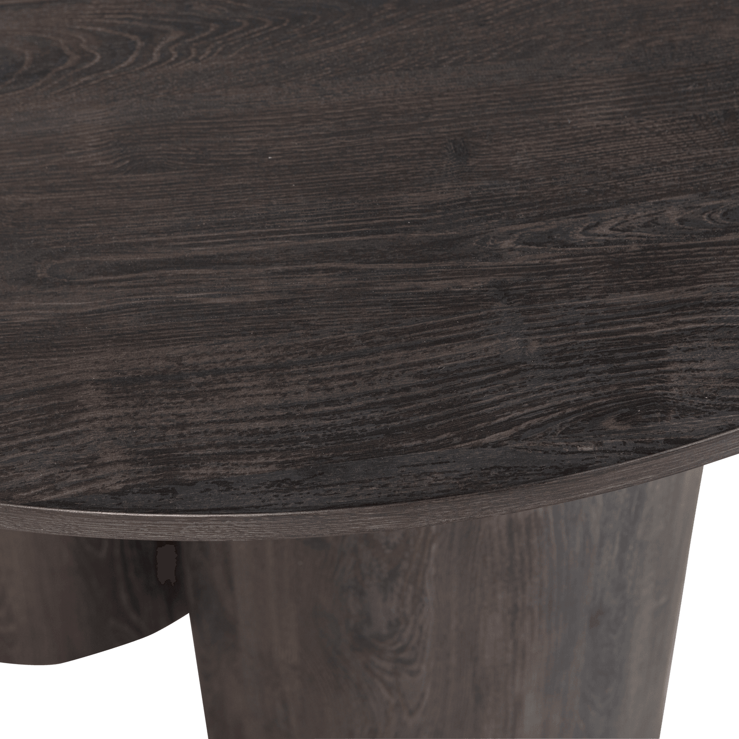 OONA DINING TABLE ROUND WITH 3-LEG MDF DARK BROWN Ø120CM - PARIS14A.RO