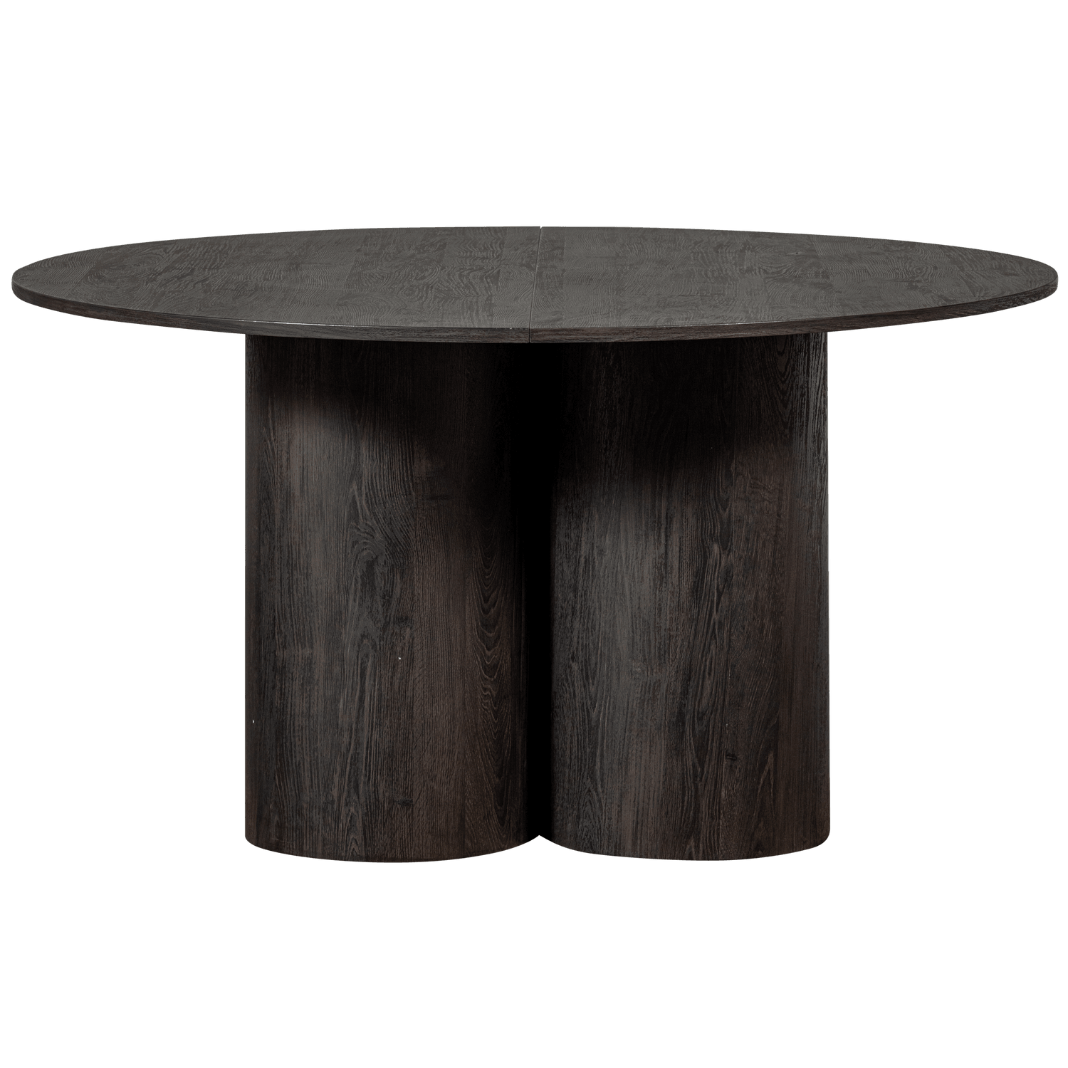 OONA DINING TABLE ROUND WITH 3-LEG MDF DARK BROWN Ø140CM - PARIS14A.RO