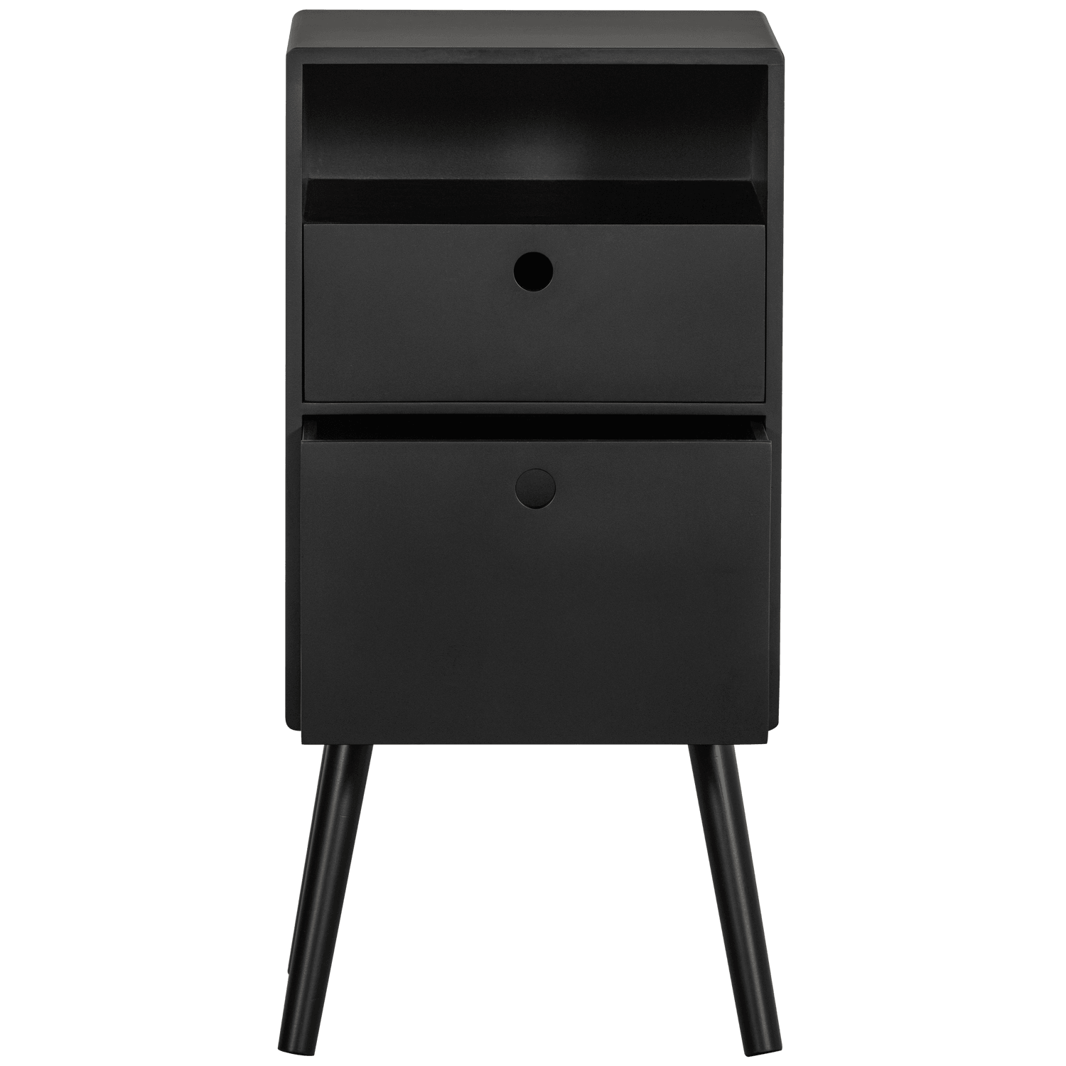 OZZY NIGHTSTAND HIGH WOOD BLACK - PARIS14A.RO
