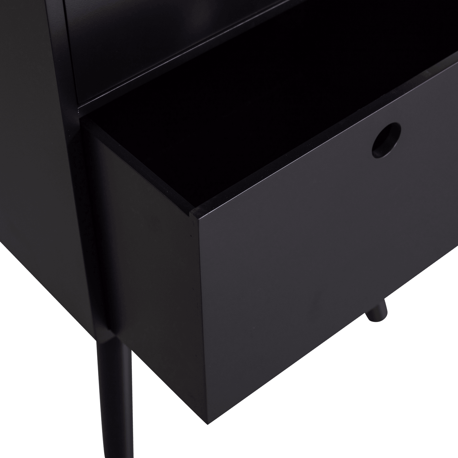 OZZY NIGHTSTAND HIGH WOOD BLACK - PARIS14A.RO