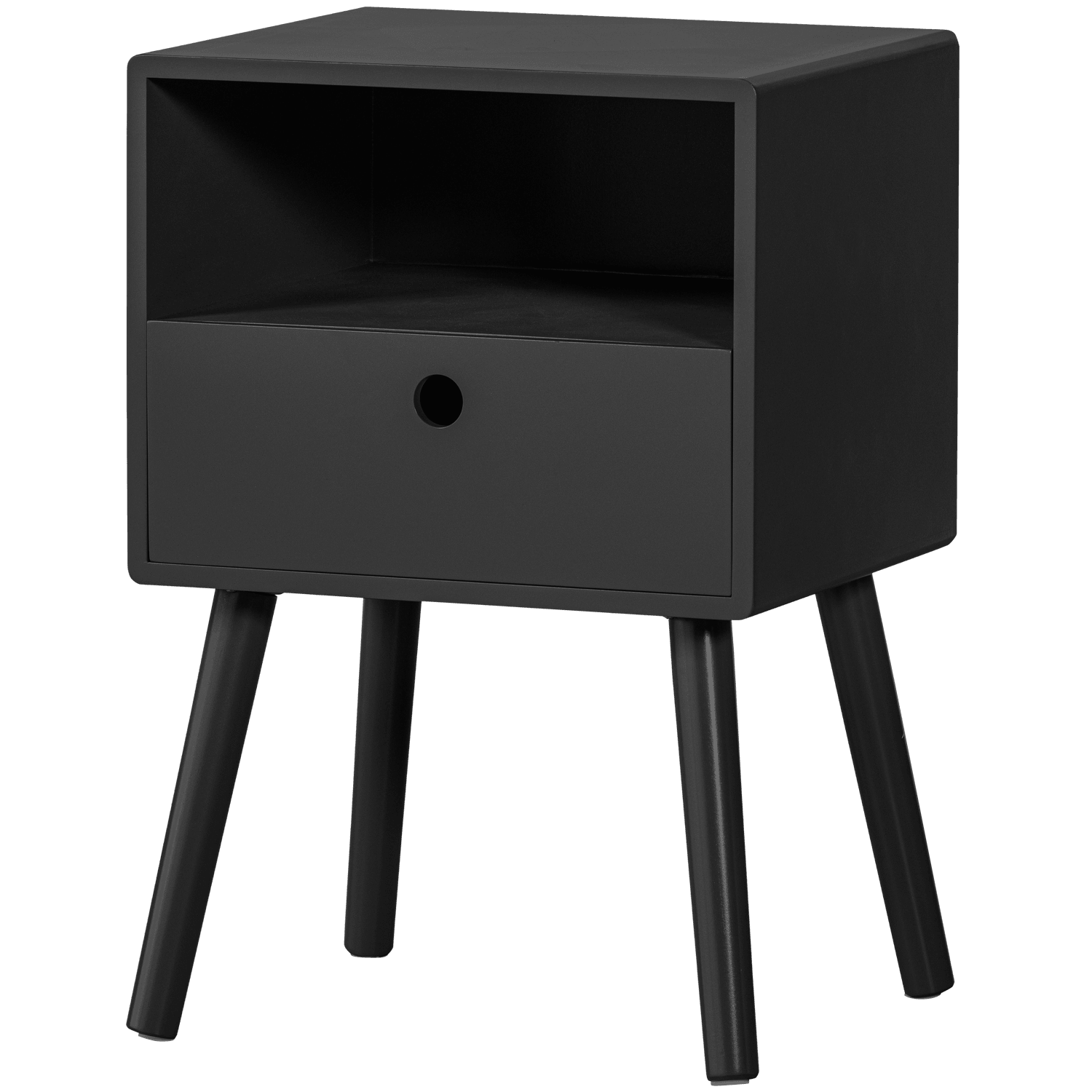 OZZY NIGHTSTAND WOOD BLACK - PARIS14A.RO