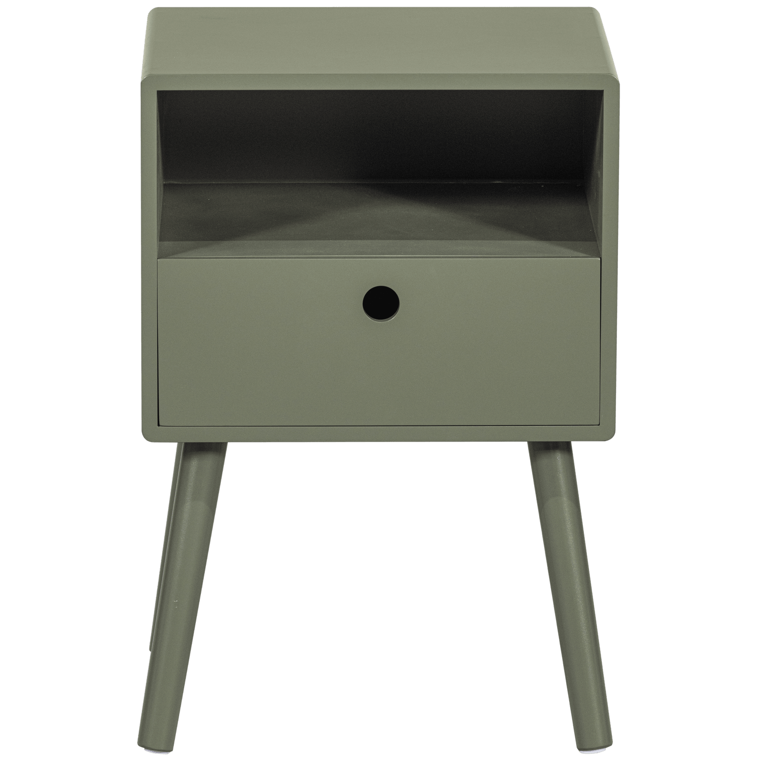 OZZY NIGHTSTAND WOOD WARM GREEN - PARIS14A.RO