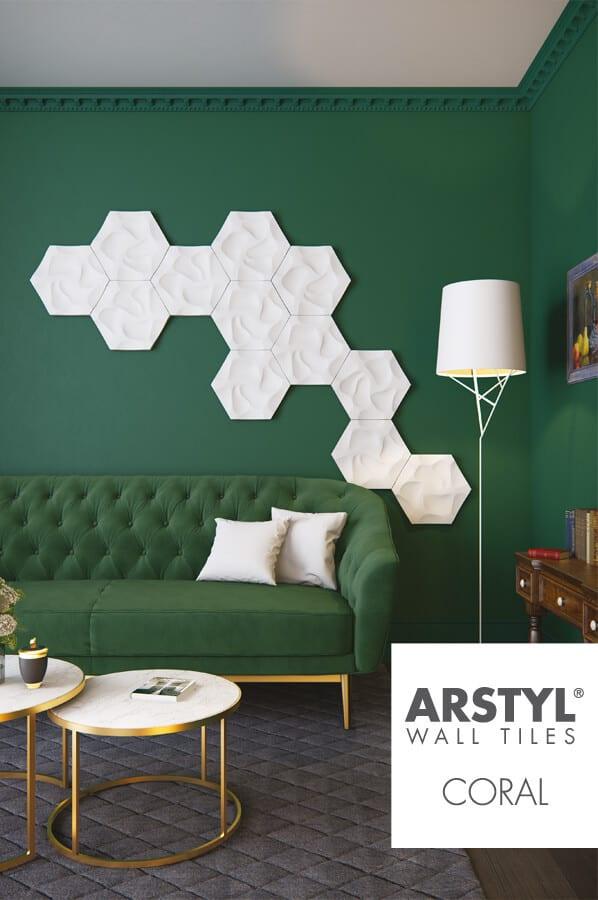 PANOU DECORATIV 3D INTERIOR POLIURETAN ARSTYL 3D CORAL 380X329X25 - PARIS14A.RO