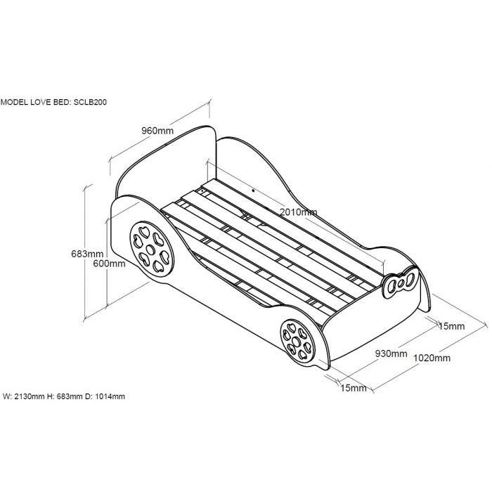 Pat auto cu saltea LOVE CAR - Vipack - PARIS14A.RO