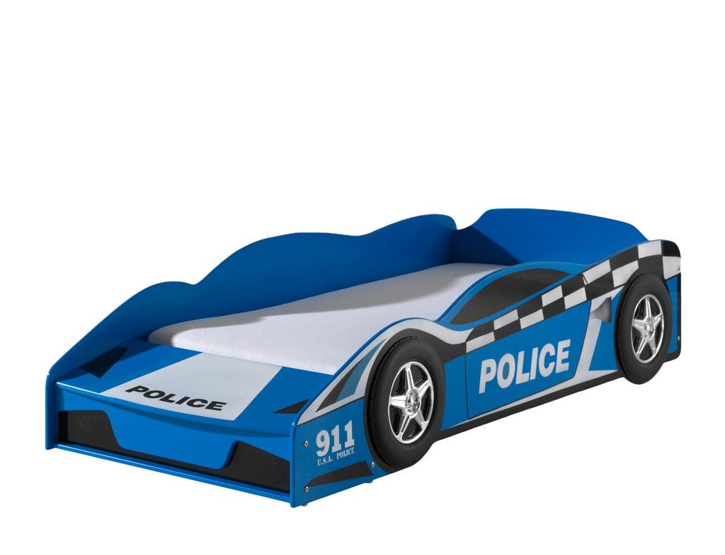 Pat auto cu saltea POLICE CAR / TODDLER - Vipack - PARIS14A.RO