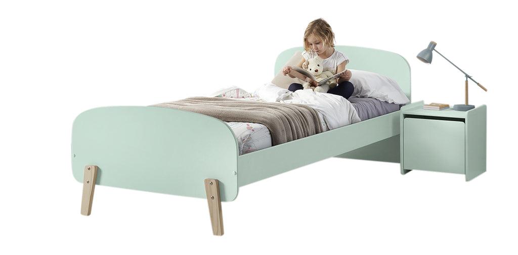 Pat cu noptiera menta KIDDY 90x200cm - Vipack - PARIS14A.RO