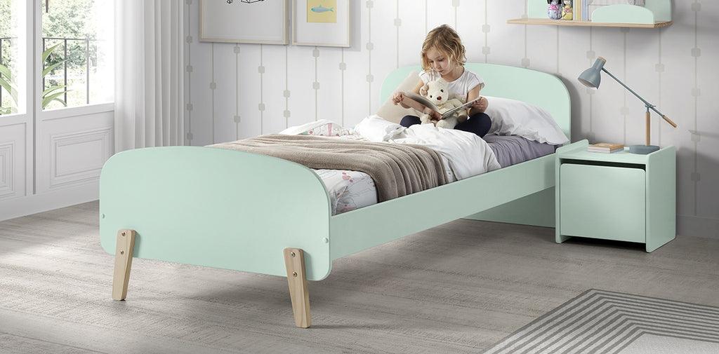 Pat cu noptiera menta KIDDY 90x200cm - Vipack - PARIS14A.RO