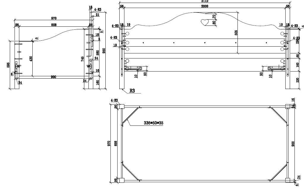 Pat cu sipca Capitan AMORI 90X200CM - Vipack - PARIS14A.RO