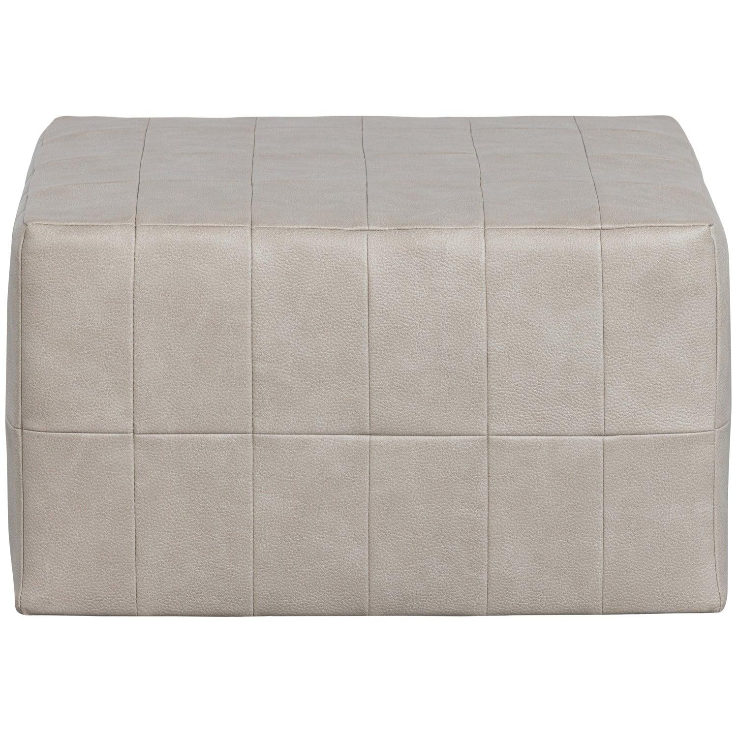 PATCHWORK POUF LEATHERLOOK NATURAL - PARIS14A.RO