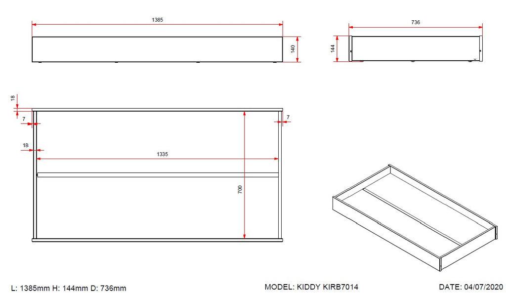 Patut cu cu sertar KIDDY 70x140cm - Vipack - PARIS14A.RO