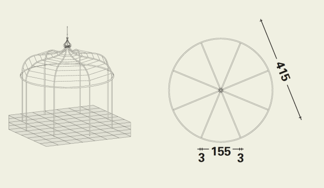 Pavilion rotund Solaire - Unopiù - PARIS14A.RO