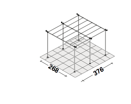 Pergola de sine statatoare cu acoperis plat Solaire - Unopiù - PARIS14A.RO