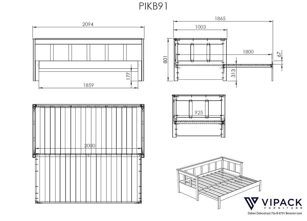 PINO UITSCHUIF-KAJUITBED WIT * - PARIS14A.RO