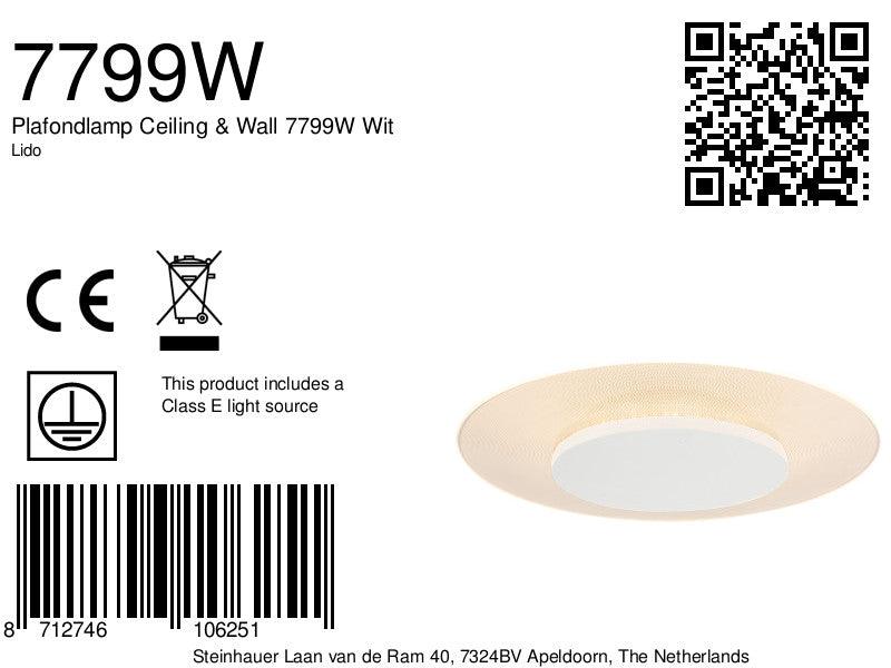 Lampă de tavan și perete Plafondlamp Ceiling & Wall 7799W Alb - PARIS14A.RO