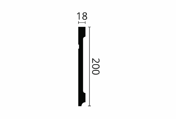 PLINTA POLIMER DUR FD20 200X18X2000 - PARIS14A.RO