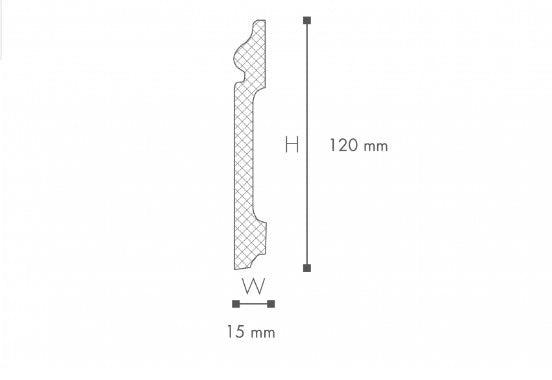 PLINTA POLIMER DUR FL2 120X15X2000 - PARIS14A.RO