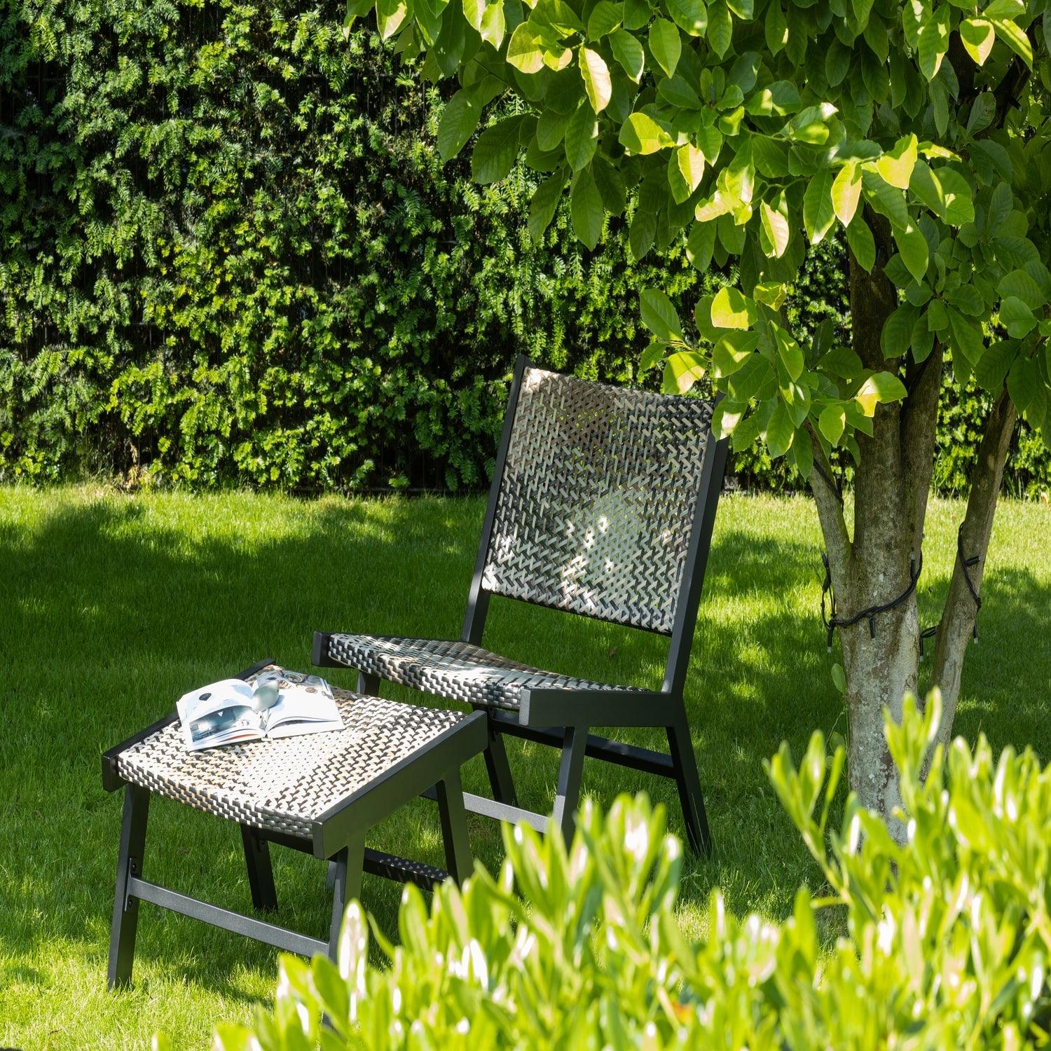 POM GARDEN HOCKER ALUMINIUM MULTICOLOUR - PARIS14A.RO