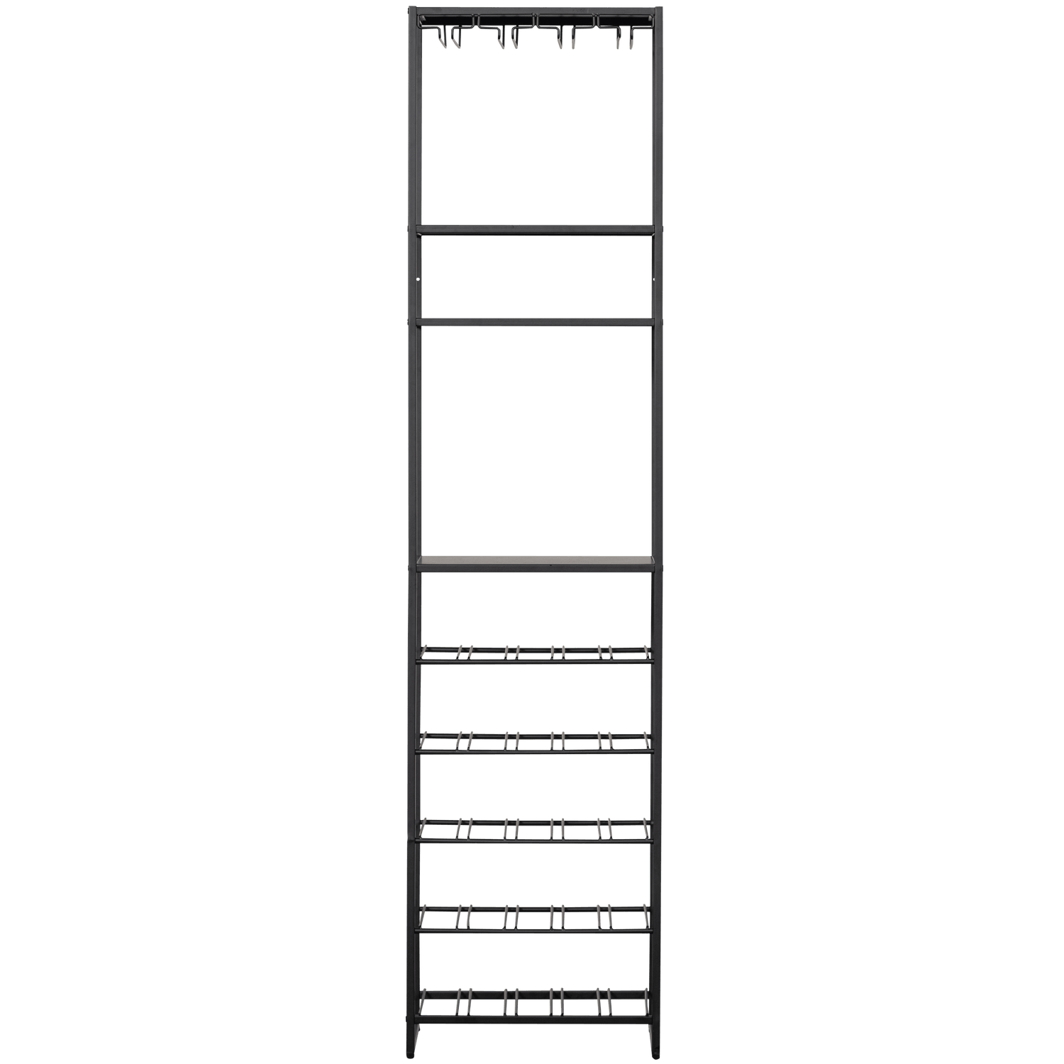 REESE MULTIPURPOSE WINE/BEVERAGE RACK METAL BLACK - PARIS14A.RO